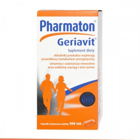 Pharmaton Geriavit, kapsułki miękkie, 100 szt