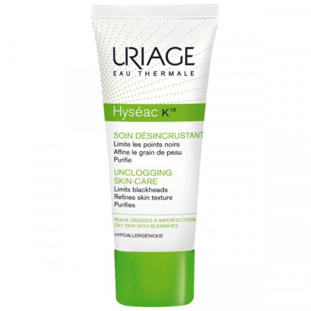 Uriage Hyseac K18, krem do cery tłustej i trądzikowej, 40 ml