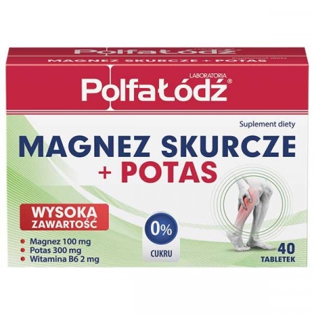 MAGNEZ SKURCZE +POTAS Polfa Łódź 40 tabletek