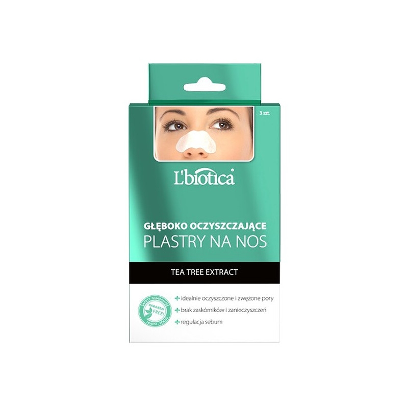 L`Biotica, głęboko oczyszczające plastry na nos, 3 szt.
