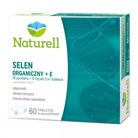 Naturell Selen Organiczny + E, tabletki do ssania, 60 szt.
