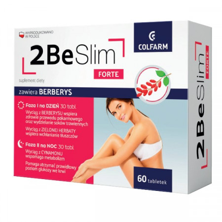 2Be Slim FORTE odchudzanie, 30 tabletek na dzień + 30 tabletek