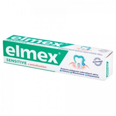 Elmex, Sensitive z aminofluorkiem, pasta do zębów, 75 ml