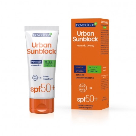 Novaclear Urban Sunblock Krem ochronny do twarzy SPF 50+ skóra