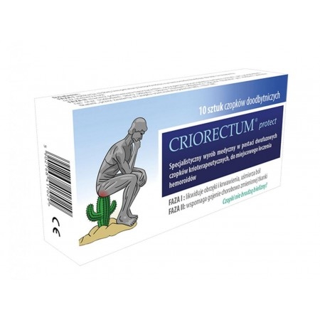 Criorectum Protect, czopki przeciw hemoroidom, 10 szt.