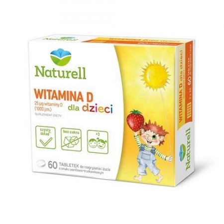 NATURELL WITAMINA D dla dzieci 60 tabletek