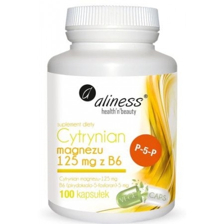 ALINESS Cytrynian Magnezu 125 mg z B6 - 100 kapsułek