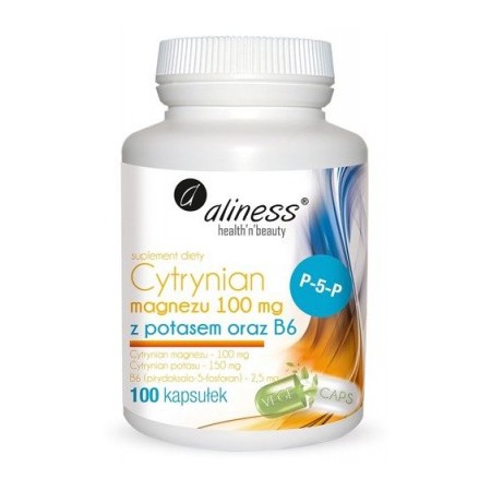 ALINESS Cytrynian magnezu 100 mg z potasem i witaminą B6 - 100