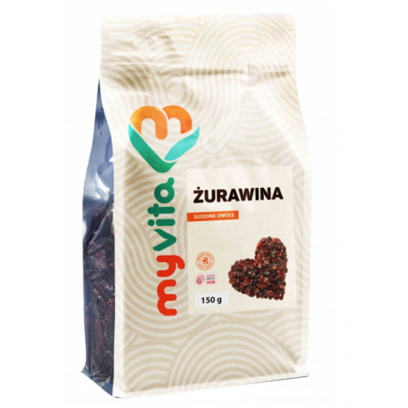 Myvita Żurawina Naturalna Suszona 150 G