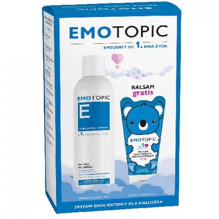 EMOTOPIC Zestaw Emulsja do kąpieli, 400ml + balsam nawilżająco