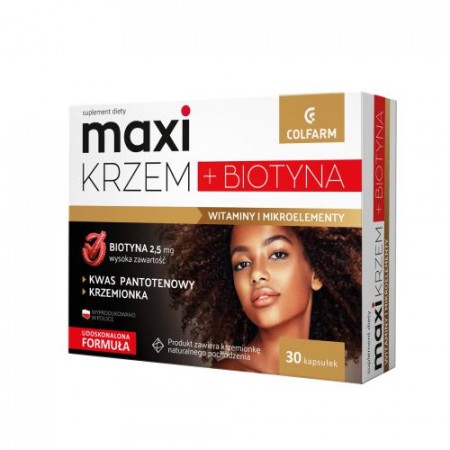 MAXI KRZEM + BIOTYNA, 30 kaps.