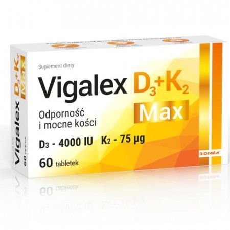 VIGALEX D3+K2 MAX, 60 tabletek
