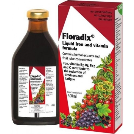 FLORADIX Żelazo i witaminy, płyn 500 ml