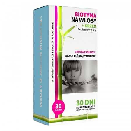 Noble Health Biotyna na włosy + krzem suplement diety 30