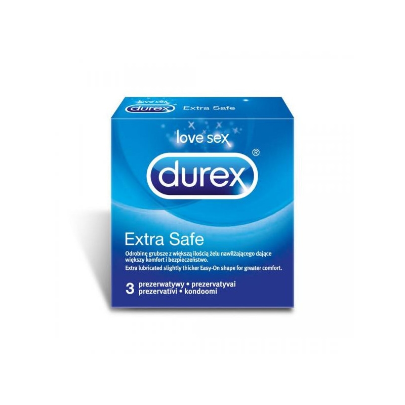 DUREX Extra Safe, Prezerwatywy, 3 szt.