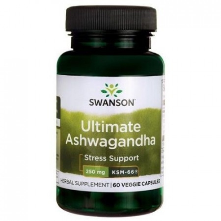 SWANSON Ashwagandha KSM-66 ekstrakt 250 mg 60 kapsułek