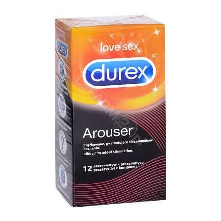DUREX Arouser, Prezerwatywy, 12 szt.