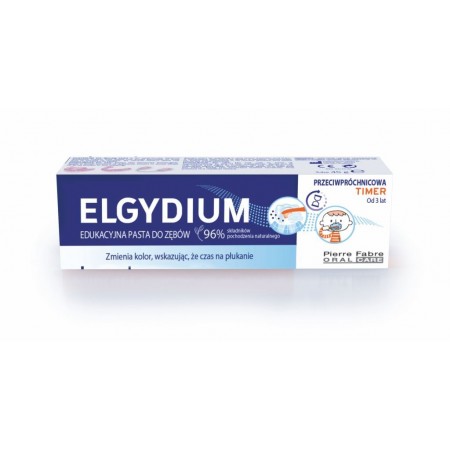 ELGYDIUM TIMER Edukacyjna pasta do zębów dla dzieci, 50ml