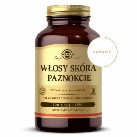 Solgar Włosy Skóra Paznokcie, 120 tabletek