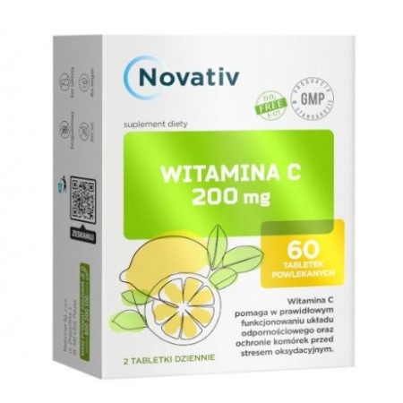 Novativ Witamina C 200 mg, 60 tabletek