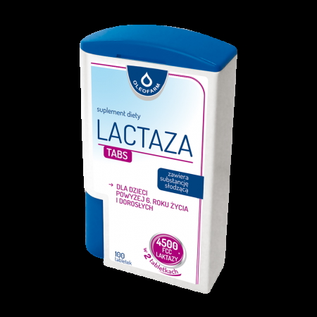 Lactaza Tabs - enzym laktaza 100 tabletek