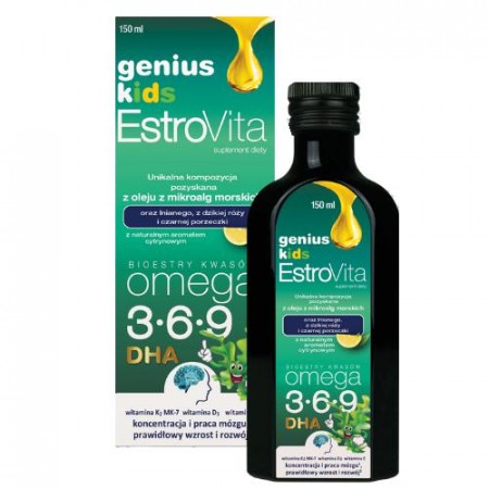 EstroVita Genius Kids z olejem z mikroalg morskich, 150ml