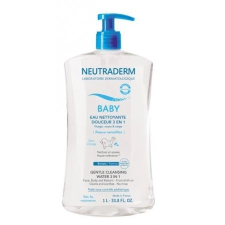 Neutraderm Baby Łagodna woda myjąca 3 w 1, 1L