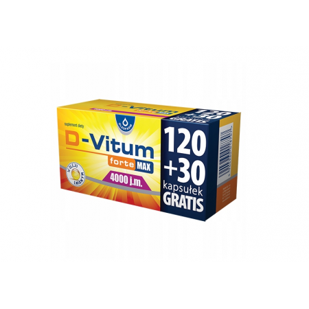 D-Vitum Forte Max Witamina D 4000 j.m., 120 kapsułek + 30 gratis