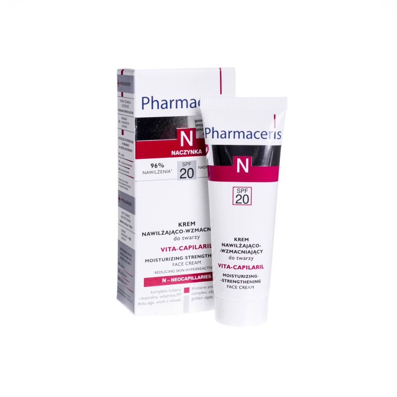 Pharmaceris N Vita-Capilaril, krem nawilżająco-wzmacniający, SPF 20,  skóra naczynkowa 50 ml