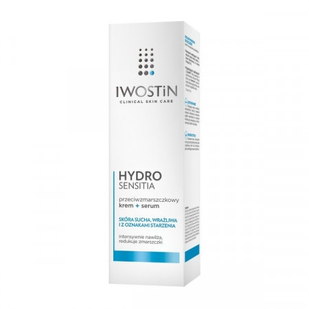 Iwostin Hydro Sensitia przeciwzmarszczkowy krem + serum skóra