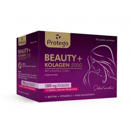 Protego Beauty + Kolagen 5000 o smaku malina-truskawka saszetka