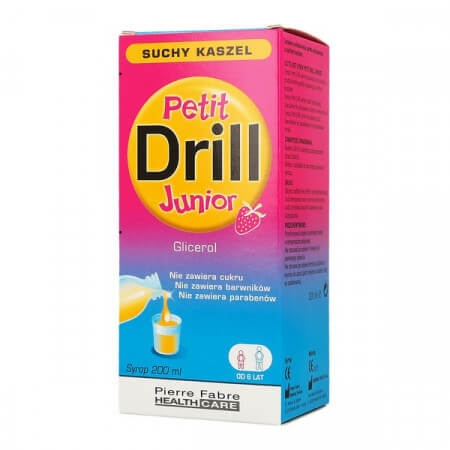 Petit Drill Junior, Syrop na kaszel suchy, 200 ml