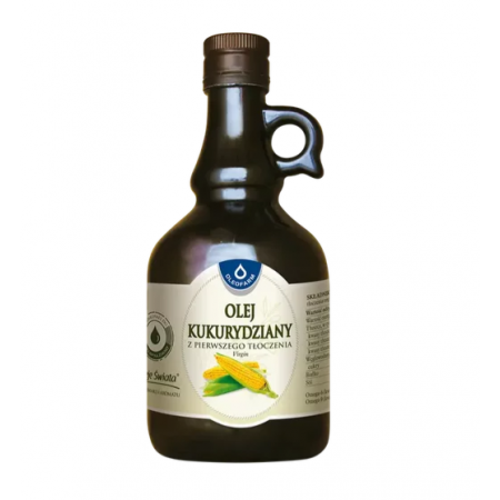 Olej kukurydziany tłoczony na zimno 500ml