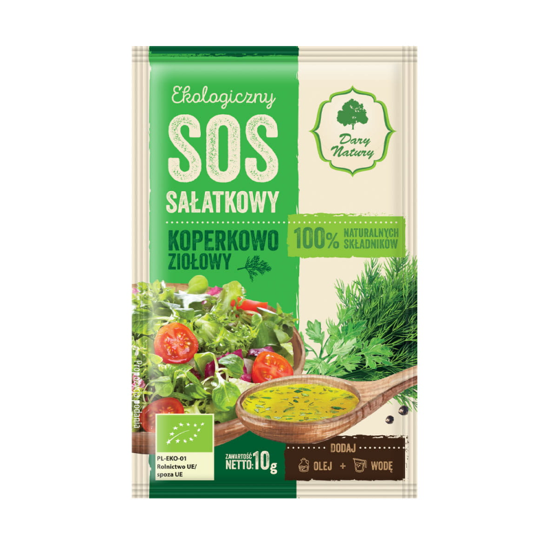 Dary Natury sos sałatkowy koperkowo-ziołowy 10 g Dary Natury sos sałatkowy koperkowo-ziołowy 10 g