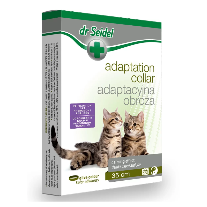 Dr Seidel obroża adaptacyjna uspokajająca dla kota 35 cm Dr Seidel obroża adaptacyjna uspokajająca dla kota 35 cm