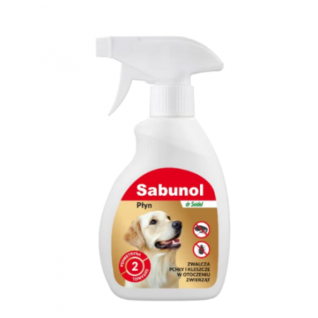 SABUNOL Płyn do zwalczania pcheł kleszczy u psa 250ml