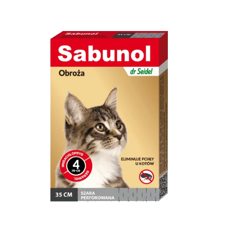 SABUNOL OBROŻA SZARA na pchły 35cm dla kotów