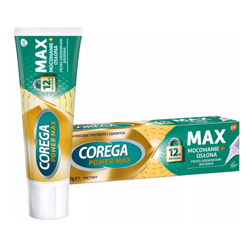 Corega Max Mocowanie+Osłona Miętowy Corega Max Mocowanie+Osłona Miętowy