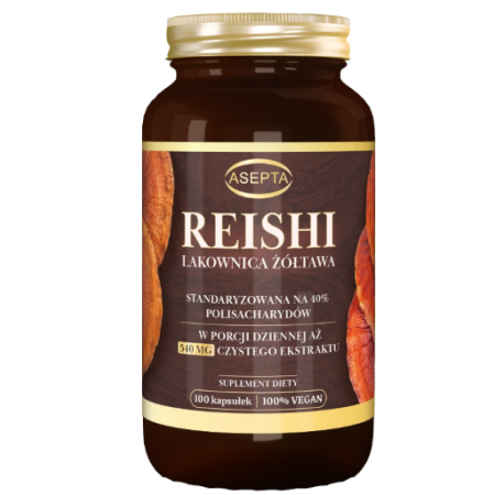 REISHI - Lakownica Żółtawa 540mg ekstraktu 100kps VEGAN