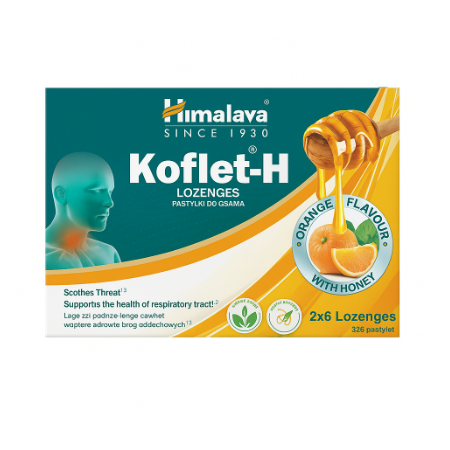 Himalaya Koflet-H smak pomarańczowy pastylki do ssania - 12