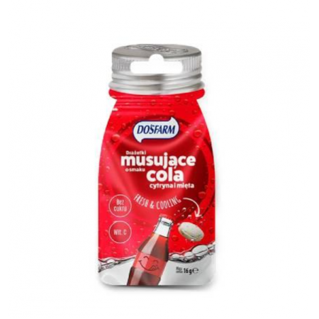 Dosfarm Drażetki odświeżające i musujące o smaku coli, cytryny