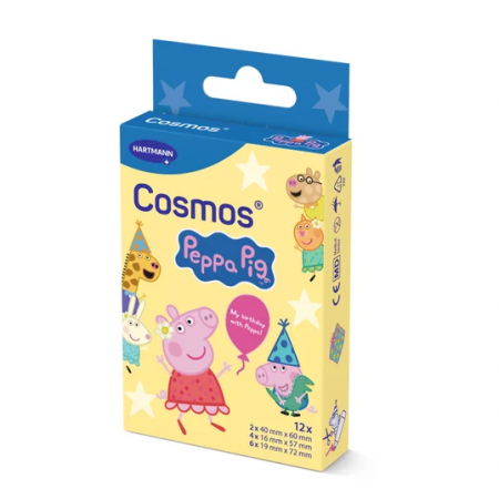 Cosmos Peppa Pig Plastry 3 rozmiary - - 12 szt.