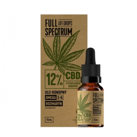 Full Spectrum Olej Konopny CBD 12% olej - 15 ml