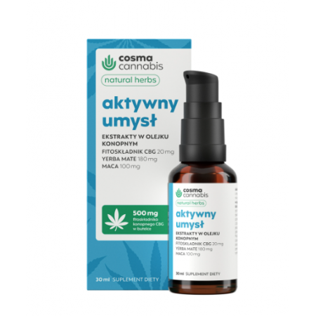 Cosma Cannabis Aktywny Umysł Natural Herbs krople - 30 ml