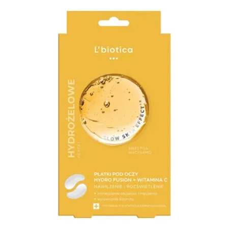 LBIOTICA PGA HYDRO FUSION HYDROŻELOWE PŁATKI PO OCZY Z WITAMINĄ