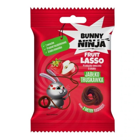 Bunny Ninja Fruit Lasso Przekąska owocowa o smaku jabłko