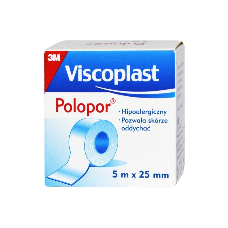 Viscoplast Polopor, plaster hipoalergiczny, 5m x 25mm, 1 szt.
