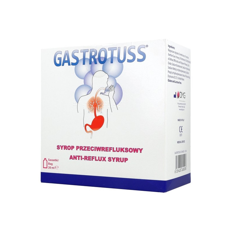 Gastrotuss, syrop przeciwrefluksowy, 25 saszetek po 20 ml