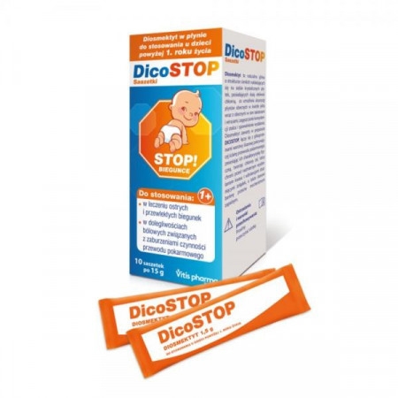 DicoStop,płyn,10 saszetek,Vitis Pharma.