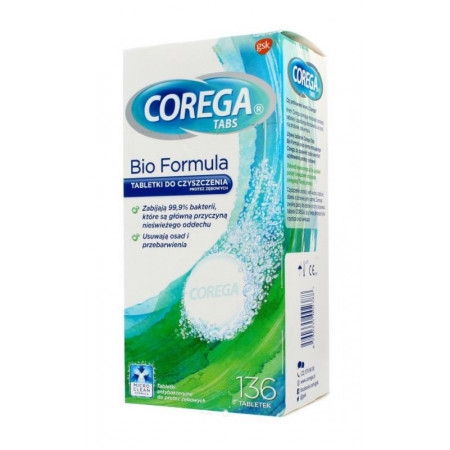 Corega Tabs Bio Formuła, 136 tabletek